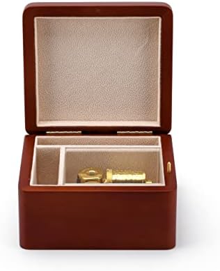 Simple Wooden 23 Note Petite Music Jewelry Box - Fale suavemente amor
