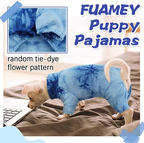 Pijamas de cachorro Fuamey, camisola de gola alta da corante, roupas de cachorro para cães pequenos menino menino, roupas de cachorro