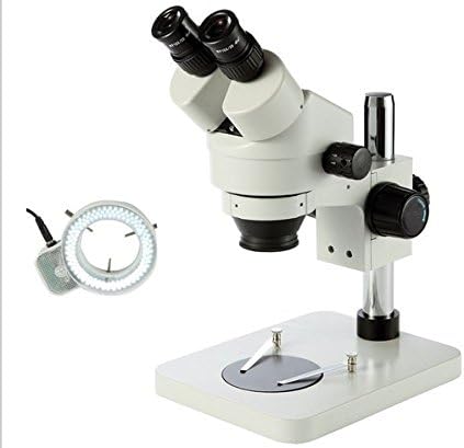 Gowe 7x-45x Table Stand Stand Zoom Binocular Microscópio Estéreo Inspecionar Microscópio de PCB+ Acessórios para Microscópio 60 LIDA