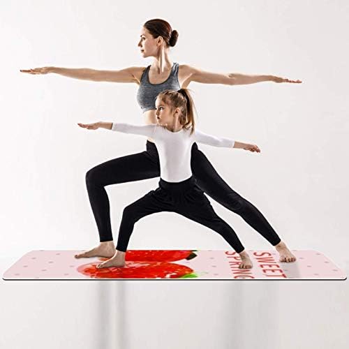 Unicey Sweet Spring Strawberry grossa Exercício e fitness 1/4 de tapete de ioga para ioga pilates e exercício de condicionamento físico