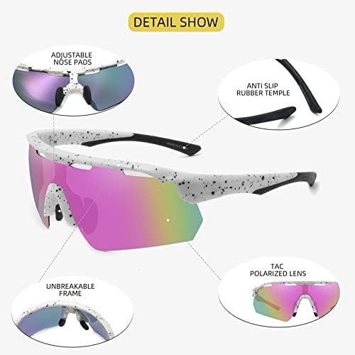 Óculos de sol esportivos de AUCIP para homens mulheres Baseball Ciclismo Pesca Golfe de bicicleta de sol ao ar livre com proteção