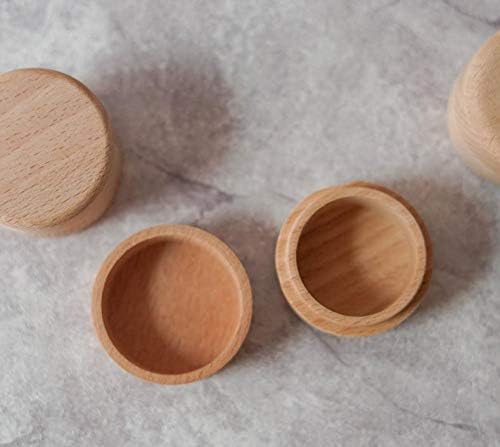 Caixa de anel de madeira de madeira redonda de madeira anncus redonda de joalheria de alta qualidade de breos de joalheria