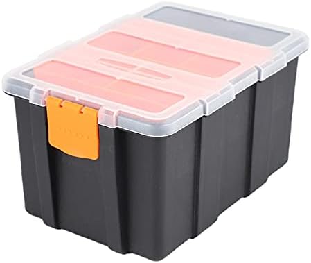 Caixas de ferramentas koaius caixas de ferramentas de plástico portáteis Caixa de armazenamento de hardware para dispositivos de carros de eletricista Reparar com tampa transparente caixas de ferramentas de armazenamento multifuncional