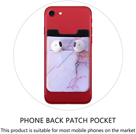 Valiclud 2pcs Marble Cellet Holder Stick Stick On Wallet Adhesive Ultra Slim Phone Pocket Id Mangeves para smartphones