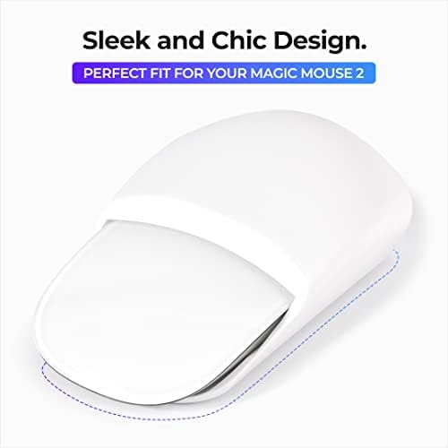 ASCRONO MOUSE GRIP - Compatível com Apple Magic Mouse 2 - Acessórios perfeitos para aderência ergonômica, aumentar o conforto e controle total - proteção extra para o mouse mágico - branco
