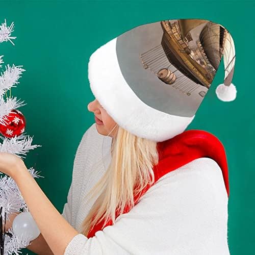 Vintage steampunk aeroporto chapéu de natal personalizado chapéu de santa decorações engraçadas de natal