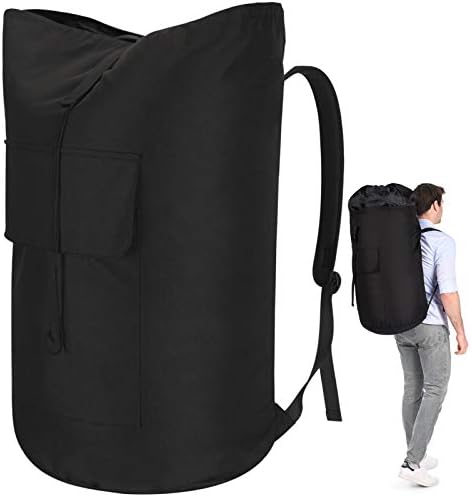Bolsa de lavanderia de mochila, 115l Saco de lavanderia pesada Extra grande e resistente Backpack de lavanderia, bolsa