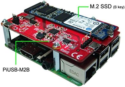 ABLECONN PIUSB-M2S USB para M.2 SATA SSD Converter Placa empilhável para Raspberry Pi