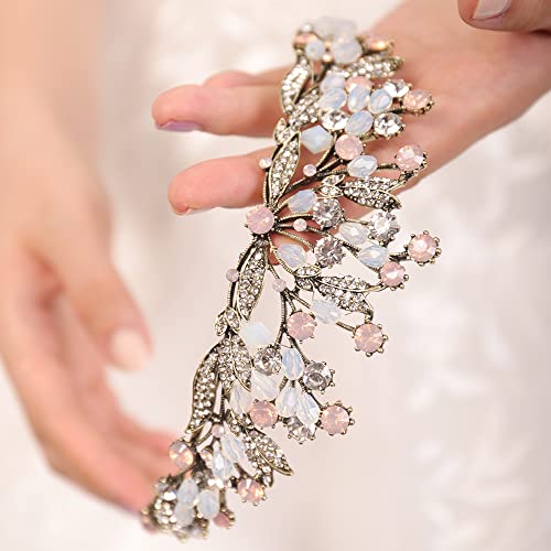 JWICOS BOHO Vintage Rhinestones Tiara Crown for Brides and Bridesmaids Princess Head Band Acessórios para mulheres