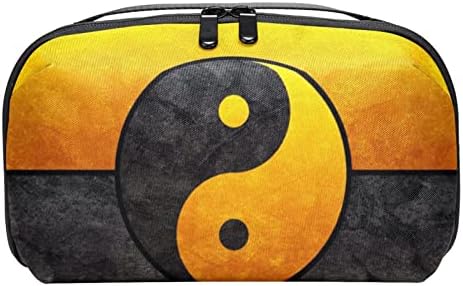Organizador eletrônico, saco de higiene pessoal, organizador de carregador, organizador de cabo de viagem, padrão de yin yang