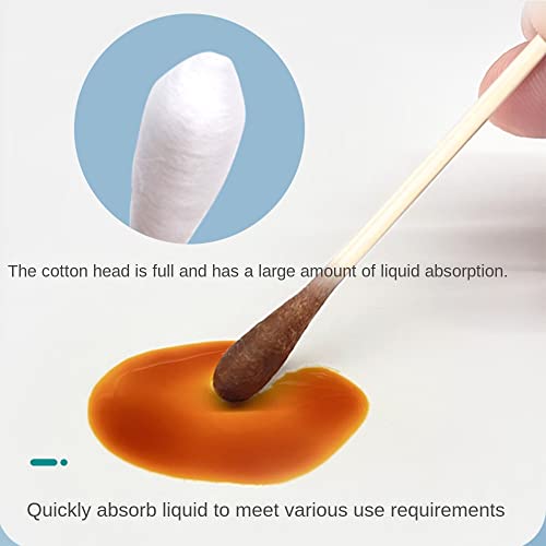 Swab Medical Cotton Swab, cotonete descartável descartável para adulto e criança, fácil de absorver cotonete de algodão com sacola de vedação de 10 pacotes, 50 peças 1 pacote