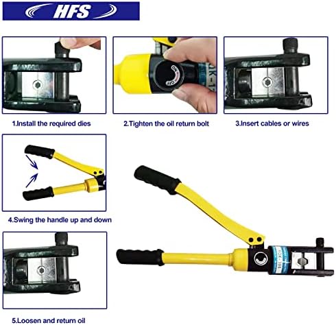 HFS Hydraulic Wire Terminal Crimper Battery Cable