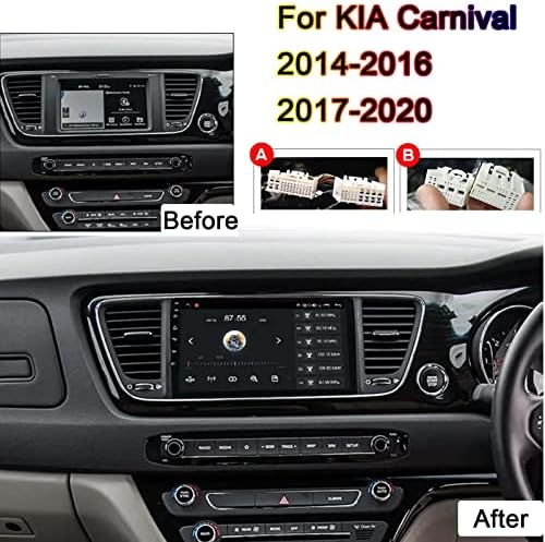 PLOKM Android 11 Carros de carro estéreo de carro GPS para Kia Carnival 2014-2017-2020 9 polegadas Cabeça de