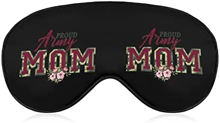 Floral orgulhoso exército mãe engraçada máscara de olho máscara macia cobertura ocular com olho noturna de cinta ajustável para homens mulheres mulheres