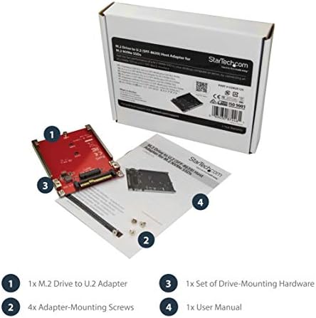 Startech.com M.2. Adaptador PCI -E NVME para U.2 - Não é compatível com unidades SATA ou controladores SAS - para M.2 PCIE NVME SSDS - PCIE M.2 Drive para U.2 Host Adapter - M2 SSD Converter