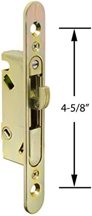 FPL 3-45-S deslizante porta de vidro Substituição Mortise Lock com placa adaptadora, orifícios de parafuso de 5-3/8