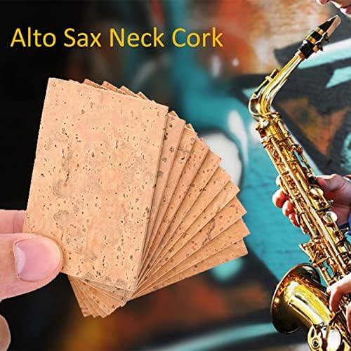 Watris Veiyi Alto Sax Neck Cork, Folha de cortiça de saxofone de 10pcs, folha de cortiça da articulação universal, acessórios