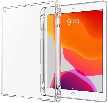 Arlgseln transparente TPU Chefe à prova de choque para iPad mini 5 com porta -lápis, design de silicone de pele macia e suave, para iPad Mini 5 7,9 polegadas 2019/iPad mini 1/2/3/4