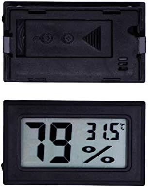 Medidor de termômetro do higrômetro digital com tela de sonda e LCD, temperatura Celsius Medidor de umidade para interno,