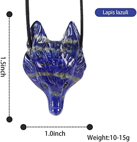 HXSWKK LAZULI Lazuli Crystal Fox estátua Fox Pingente FOX FECHE