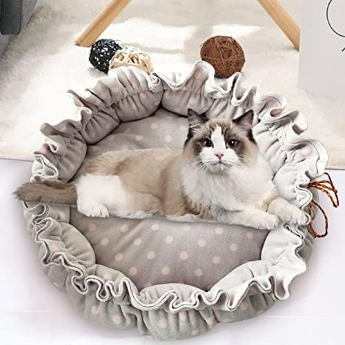 Deflab Cat Nest Pet Nest Pet Pet Round Shrink Nest Warm Nest dois lados pode ser usado para cães ninhos de gato ninho