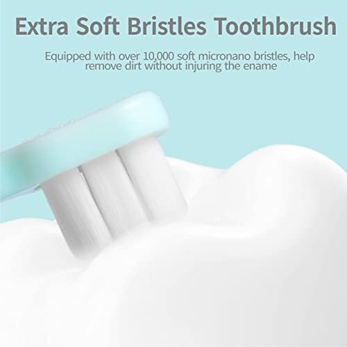 escova de dentes de crianças de cosmama 1 pacote, escova de dentes de cerdas macias para crianças pequenas e crianças pequenas