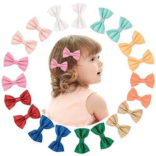 Acessórios para meninas Blingbling Bow Hair 10Pair CLIPS DE CABELO DE CABELO BABE
