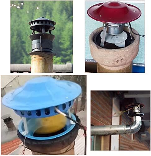 Darzys Chimney Fan, Evacuador de fumaça de chaminé de 50 W, soprador de ventilador de lareira para o fogão a lenha queimador de madeira lareira - ventilador ecológico e eficiente