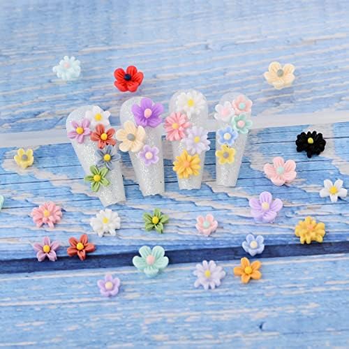 Kikonoke 3D Flowers Rose Butterfly Bows Uil Art Charms Kits de acrílico resina branca Camellia uil art studes jóias para mulheres dicas de manicures diy