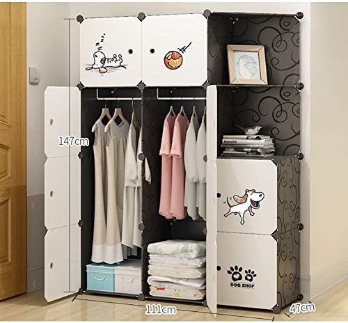 Organizador de guarda -roupa infantil, resina portátil quarto armário de desenho animado cômoda de cartoon clehot clearet