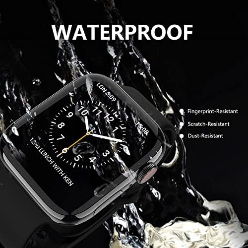 Oqopo 4 pacote Apple Watch Series 3/2/1 Protetor de tela 42mm 3D Cobertura completa [Quadro de instalação fácil] Filme HD sem bolhas à prova d'água, protetor de tela para Apple Watch 42mm