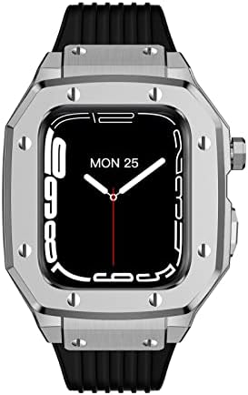 Kanuz para Apple Watch Band Series 44mm Women Lhoy Watch Case 45mm 42mm Modificação de Modificação de Metal Modificação