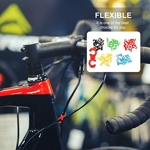 Besportble Frame Caso 50pcs Clases de bicicleta Rotatable S- Hook Clipes Portador de fixação para freio MTB Bike Road