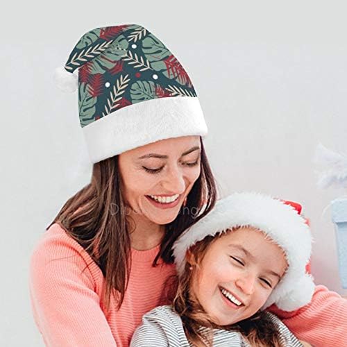 Chapéu de Papai Noel de Natal, palmeira tropical folhas de natal chapéu de férias para adultos, Unisex Comfort Christmas