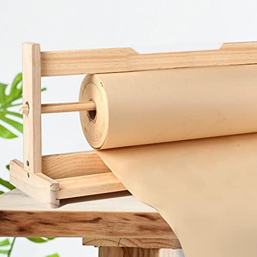 Megrez Xuan Paper Roll Wooden Roll, dispensador de papel de papel de mesa de 16,5 polegadas, suporte de papel de rolagem de mesa para