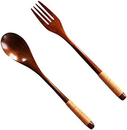 Cabilock Italian Dinnerware Wooden Flowware Spoons Forks Conjunto de utensílios de mesa de cozinha para macarrão, jantar, chá,