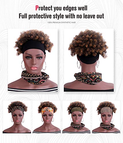 Stfantasy curta perucas de faixa curta de cabeça curta peruca de cabelo sintético para mulheres fáceis desgaste meia peruca com faixas para a cabeça
