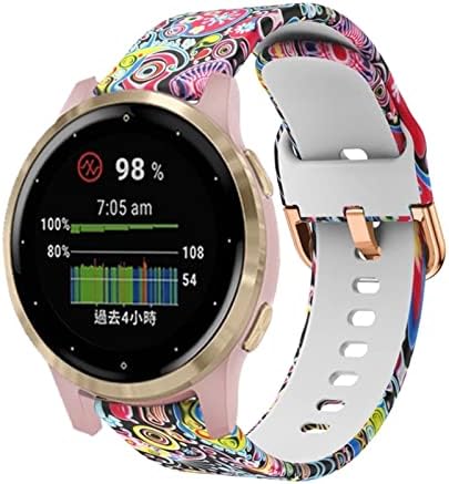 JWTPRO 18mm Substituição de silicone Relógio inteligente Banda Strap para Ticwatch C2 Para Garmin Active S Smart Watch