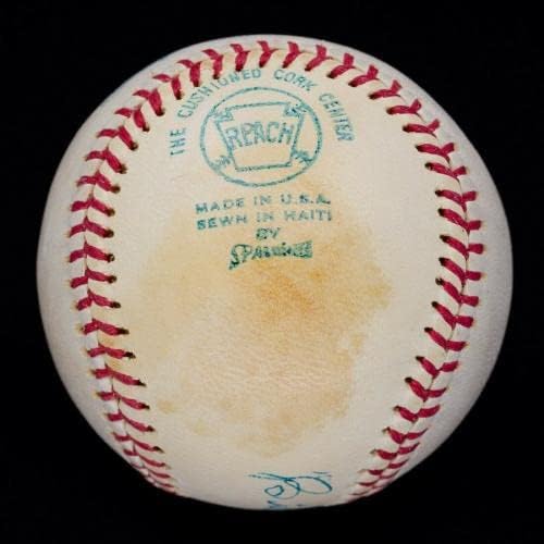 O melhor conhecido Bucky Harris assinado oal beisebol D. 1977 PSA & JSA - Bolalls autografados