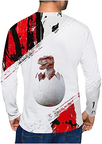 Camiseta para a moda masculina colorblock impresso com manga longa camisas de gente
