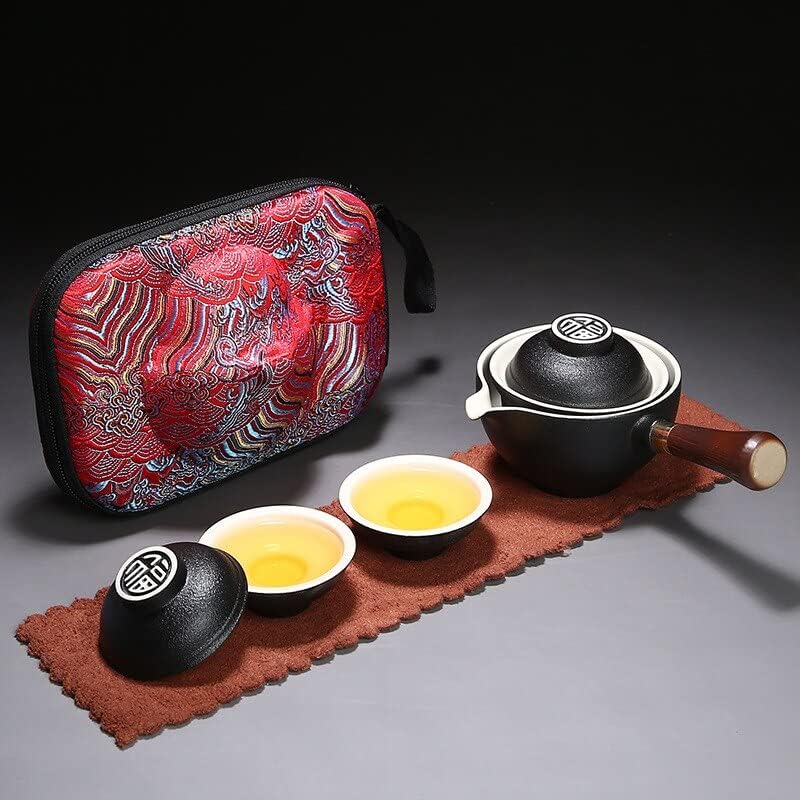 Portátil Teaware Office Chinese Cerâmica Conjunto de chá de viagem Conjunto de chá de porcelana Teacups Teacups Teaware Com servir a bandeja Infusser Infuser Gifts