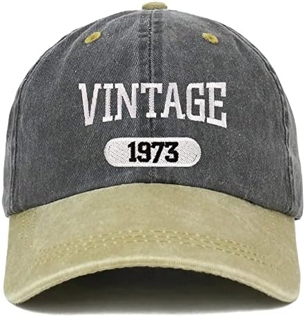 Trendy Apparel Shop Vintage 1973 Bordado de 50º aniversário da coroa macia Coroa de algodão lavado
