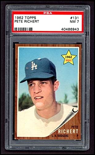1962 TOPPS # 131 NRM Pete Richert Los Angeles Dodgers PSA PSA 7.00 Dodgers