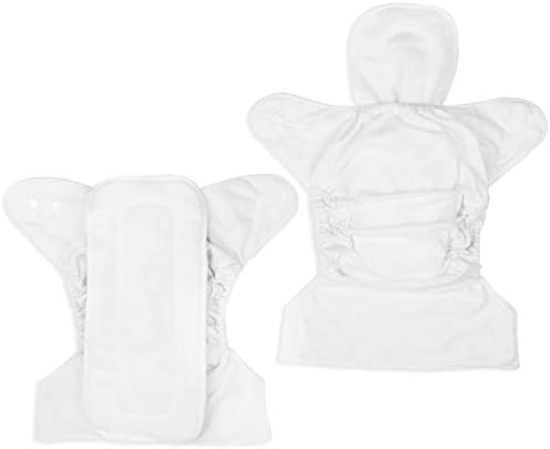 Biciciclas cinzas fraldas de pano - 8 fraldas de pano reutilizáveis ​​para bebês com 8 inserções de fraldas de pano - forro