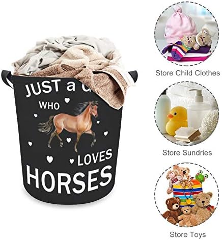 Uma garota que adora cavalos de design de cesta de cesta de cesta
