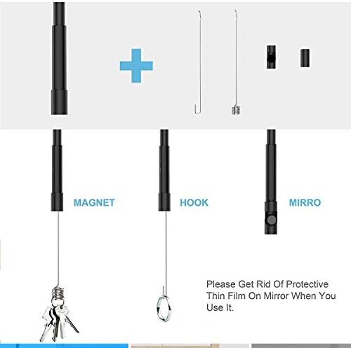 3-em 1 endoscópio USB Impermea a câmera de inspeção semi-rígida Snakecable, câmera de inspeção de 5,5 mm IP67 Câmera de cobra à prova