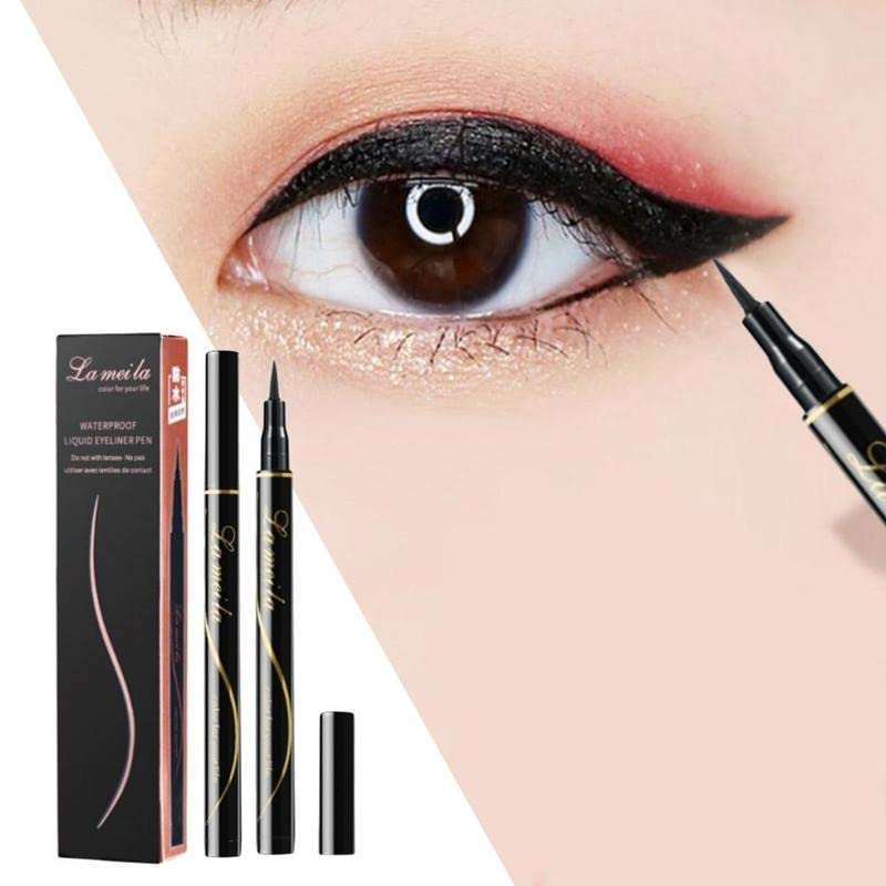 Lápis de delineador líquido de longa duração Lápis impermeável Rápido e seco de olho de olho preto