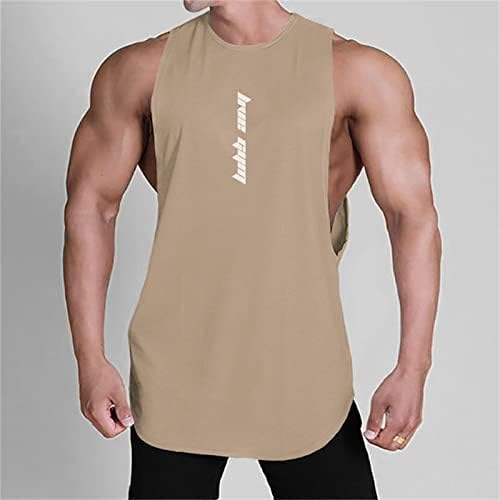 2023 Tanques de tanques sem mangas mas masculinos de nova camiseta solta camisa de camisa fit letra de camisa de