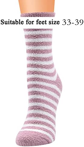 meias de tornozelo niceone para mulheres, dormindo, confortável e elástico, meias casuais da tripulação de Natal Papai Noel Winter Warm Meocks