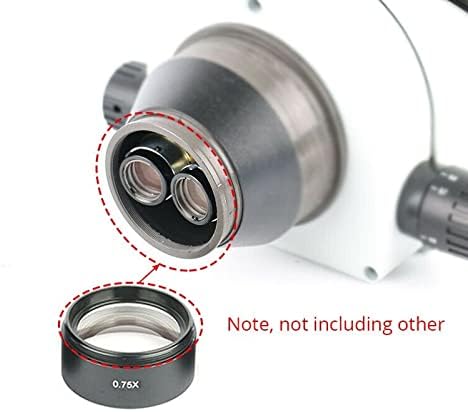 Kit de acessórios para microscópio para adultos 0,3x 0,75x 1,5x Microscópio estéreo óptico Microscópio M48 Lentes de objetivos